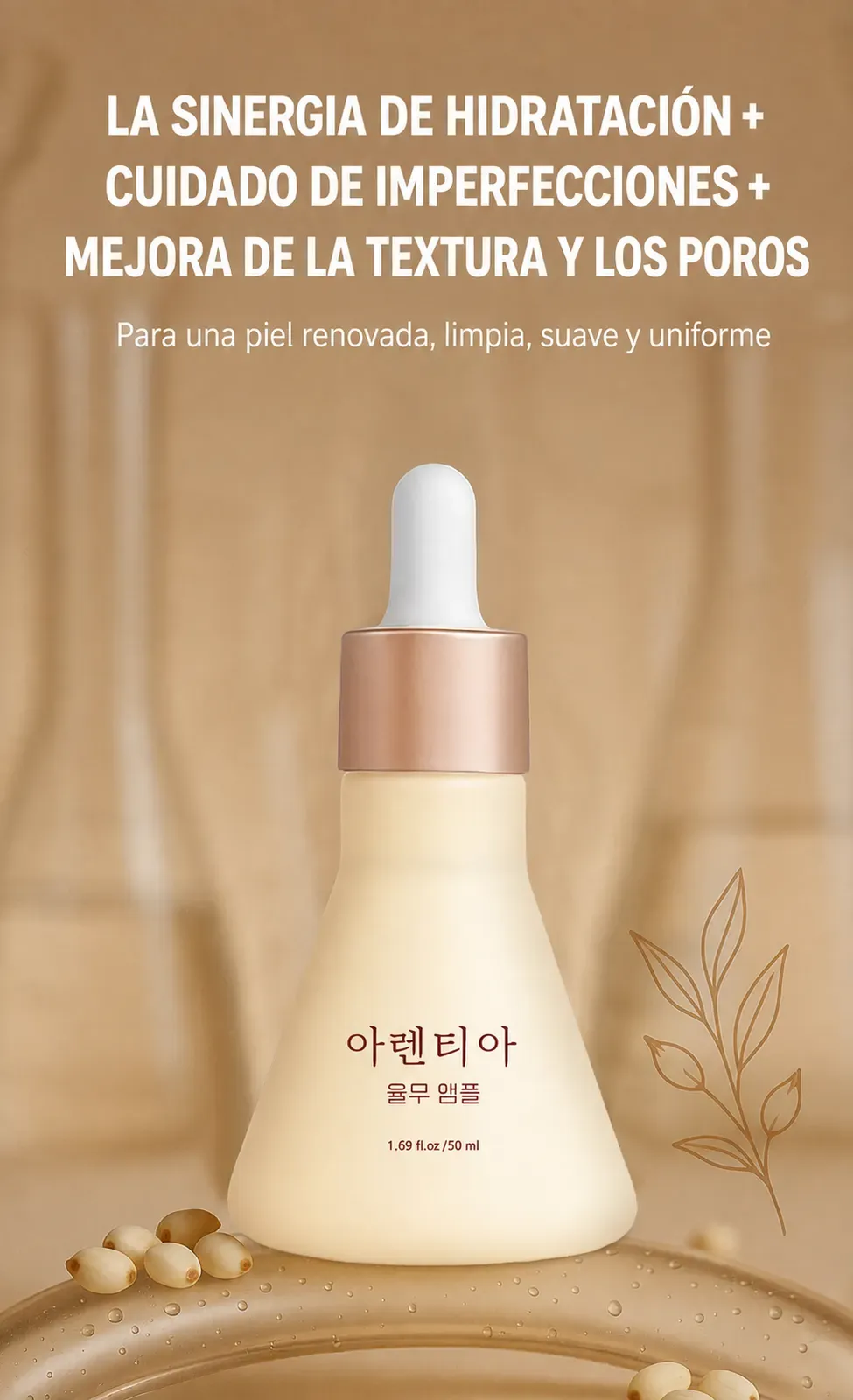 Ampolla Facial Multicuidado de Lágrimas de Job ARENTIA, 50ml