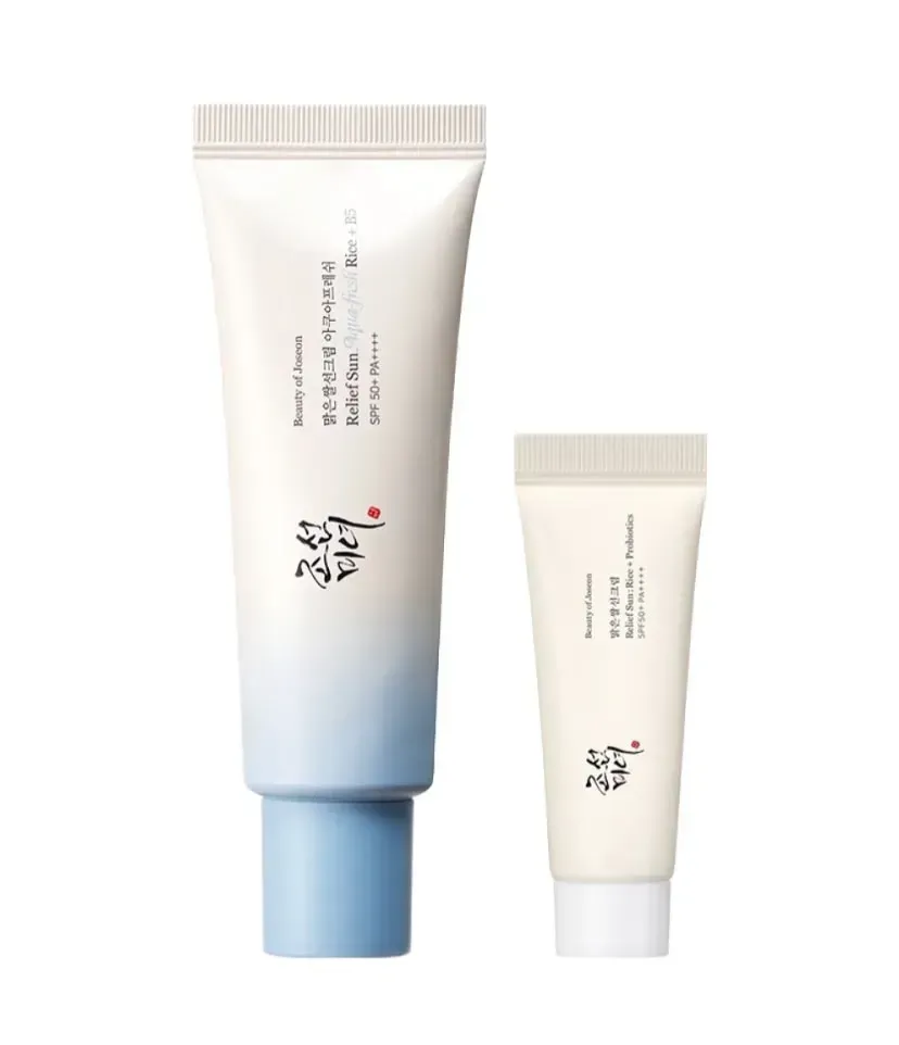 Set de lujo BEAUTY OF JOSEON Relief Sun, 50 ml + 10 ml